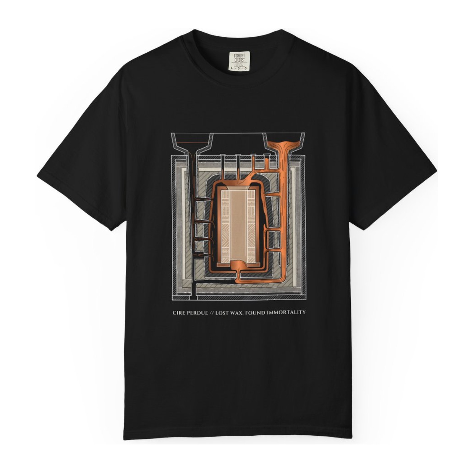 Lost Wax Casting Blueprint T-shirt